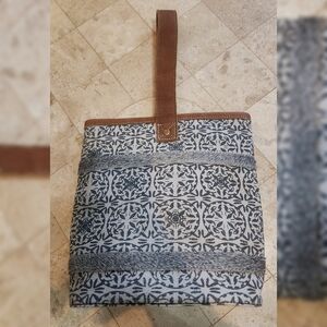 Myra Cotton Leather Double Wine Bottle Bag Carrier Tote